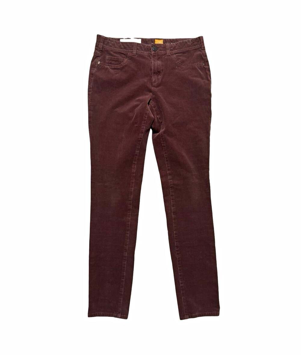 Pilcro and the Letterpress Brown Dark Wash Corduroy Skinny Jeans Womens 28